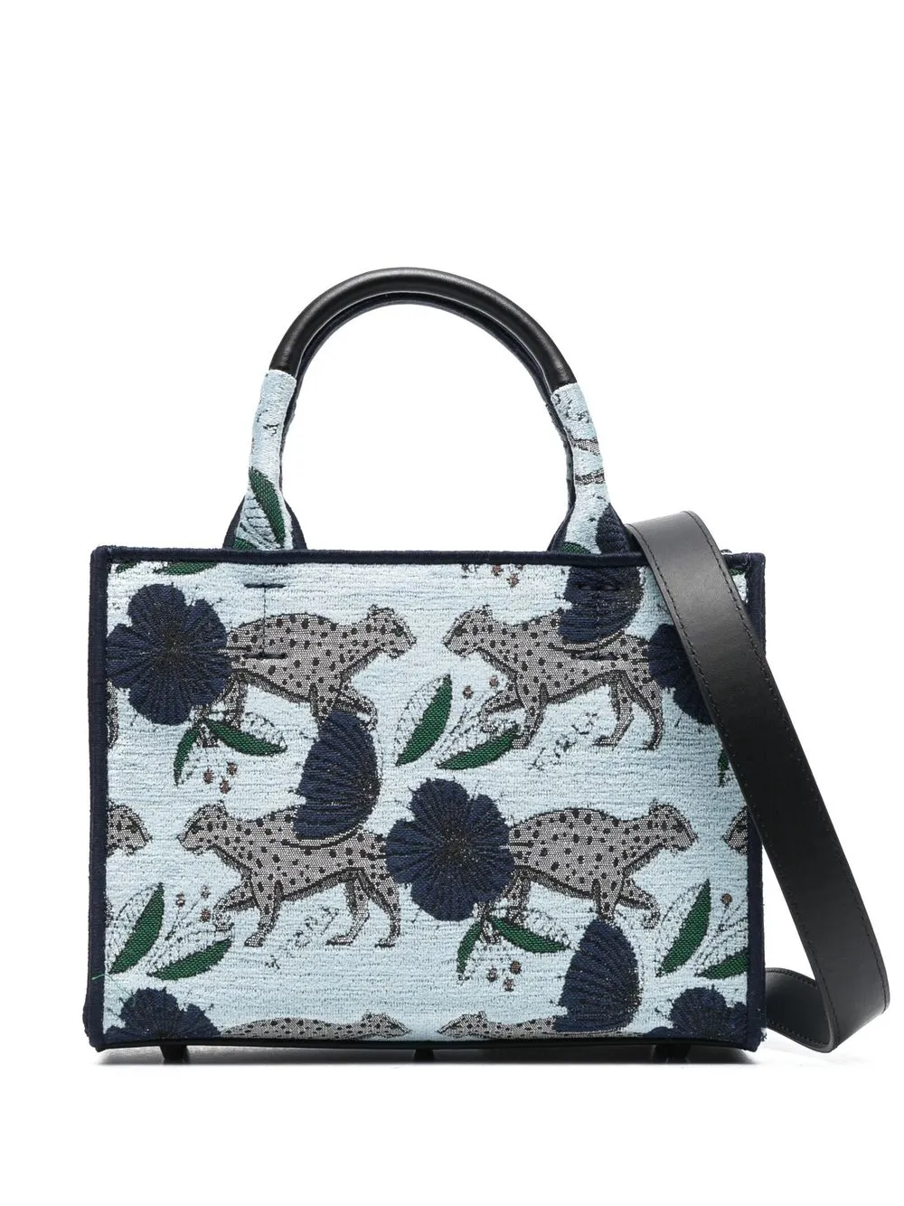 

Furla tote en jacquard pequeña - Azul