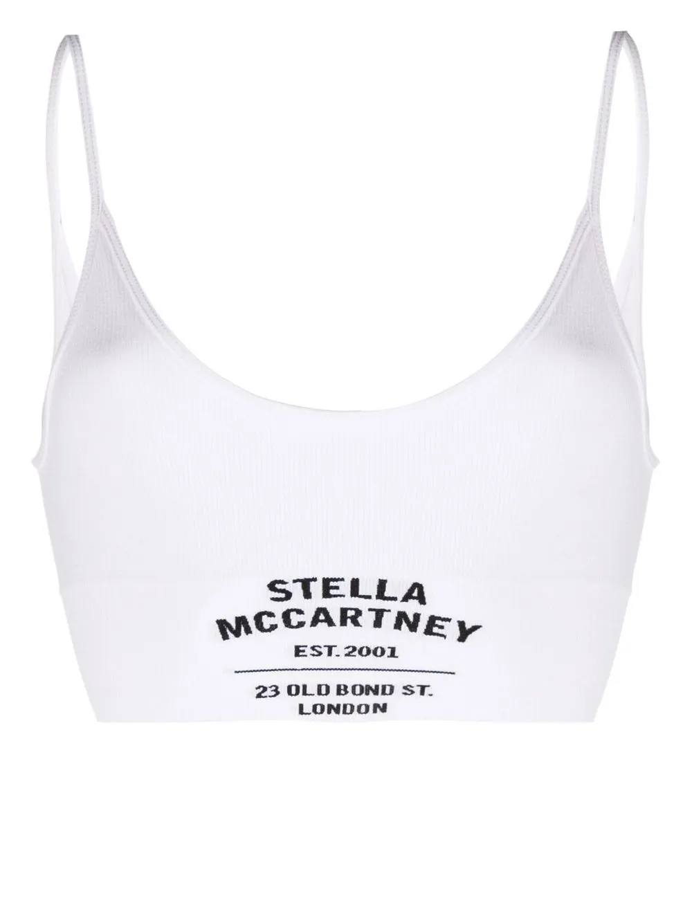 

Stella McCartney logo print bralette - White