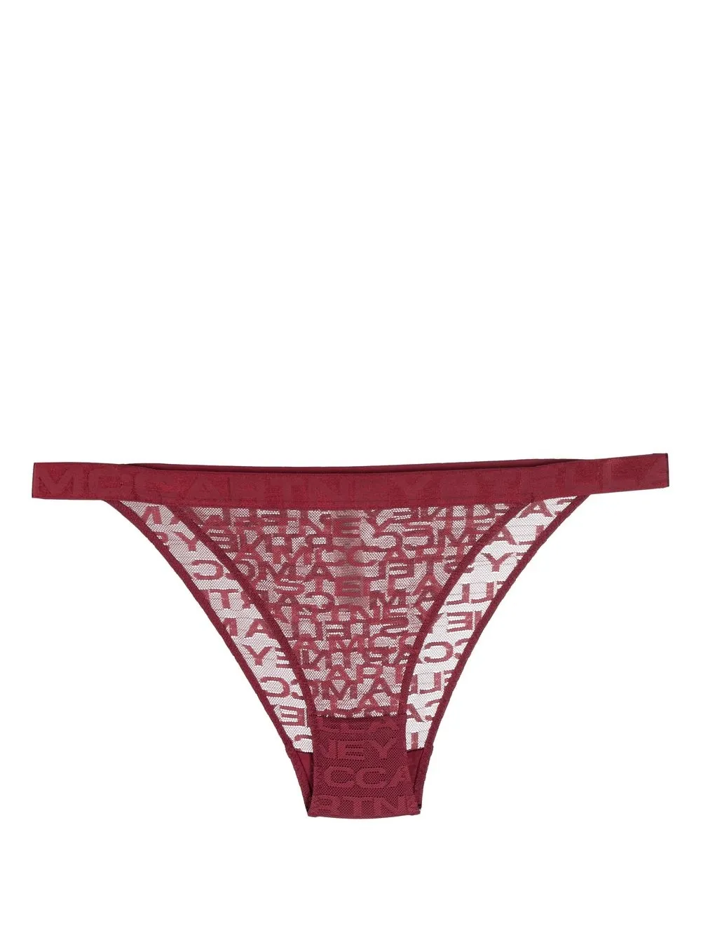 

Stella McCartney monogram mesh bikini briefs - Red