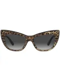 Dolce & Gabbana Eyewear leopard-print tinted sunglasses - Brown