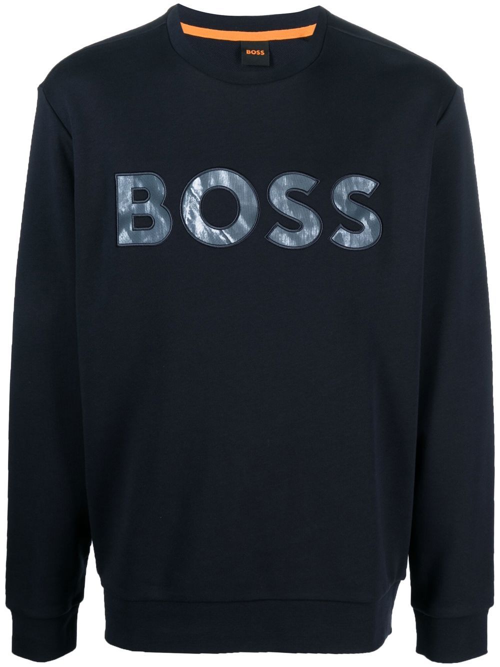 BOSS logo-patch Cotton Sweatshirt - Farfetch