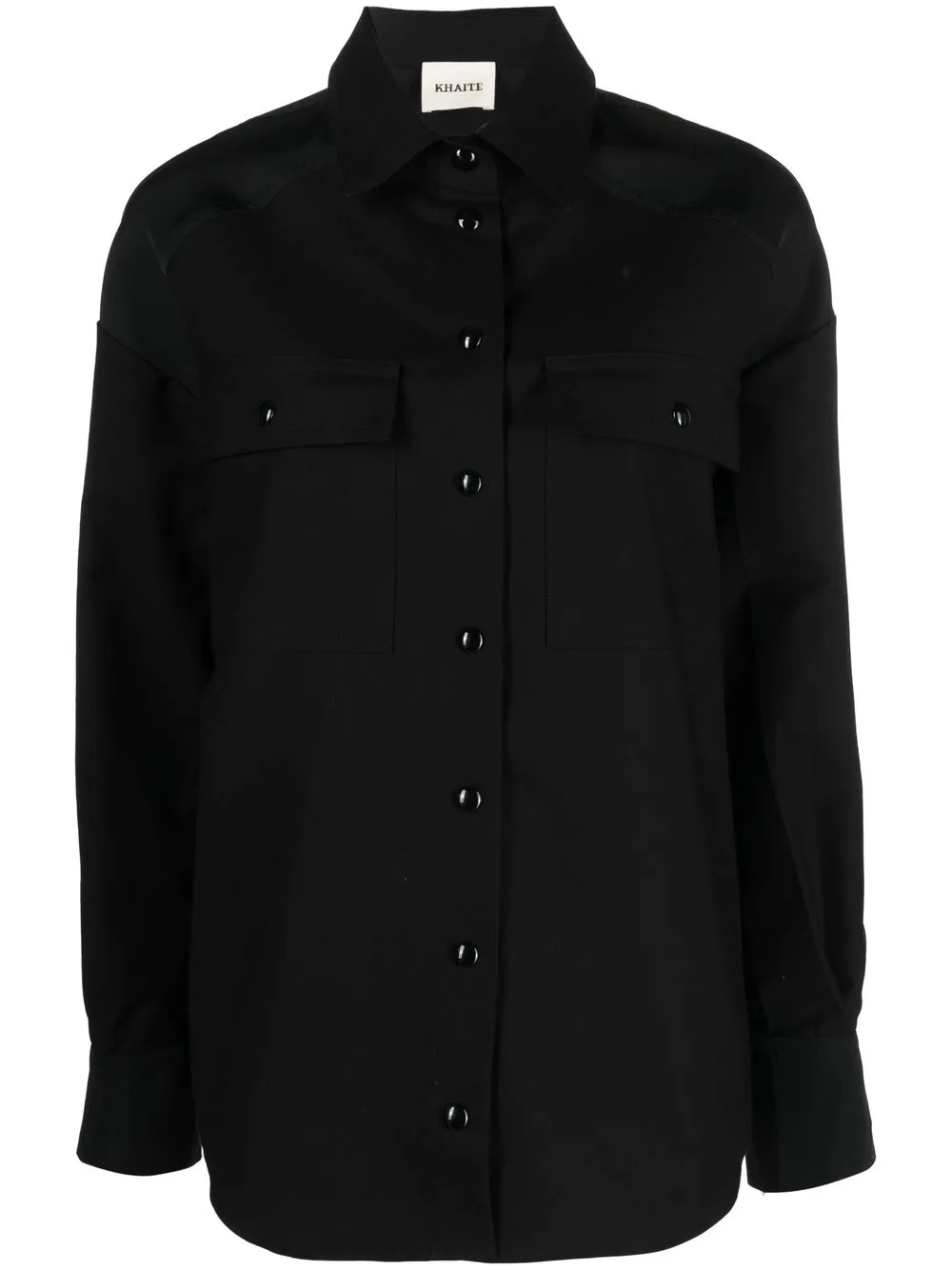 

KHAITE The Bea cotton shirt - Black