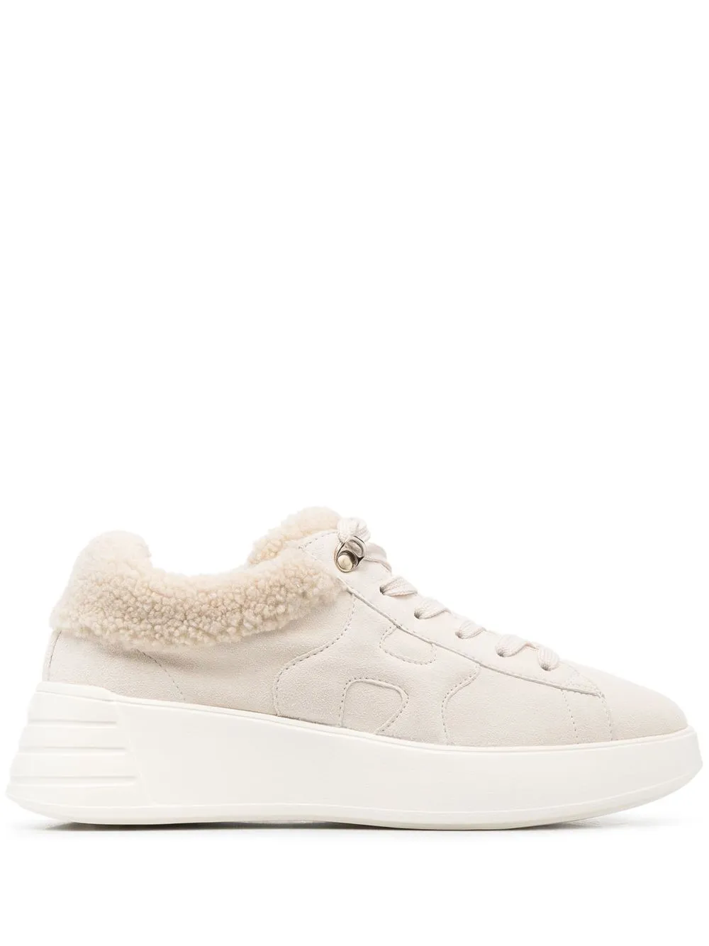 

Hogan Rebel faux-fur trim sneakers - Neutrals