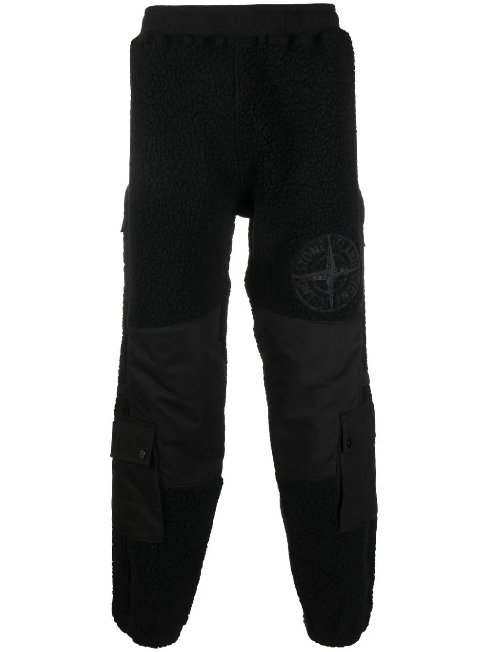 

Stone Island shearling panelled track pants - Black