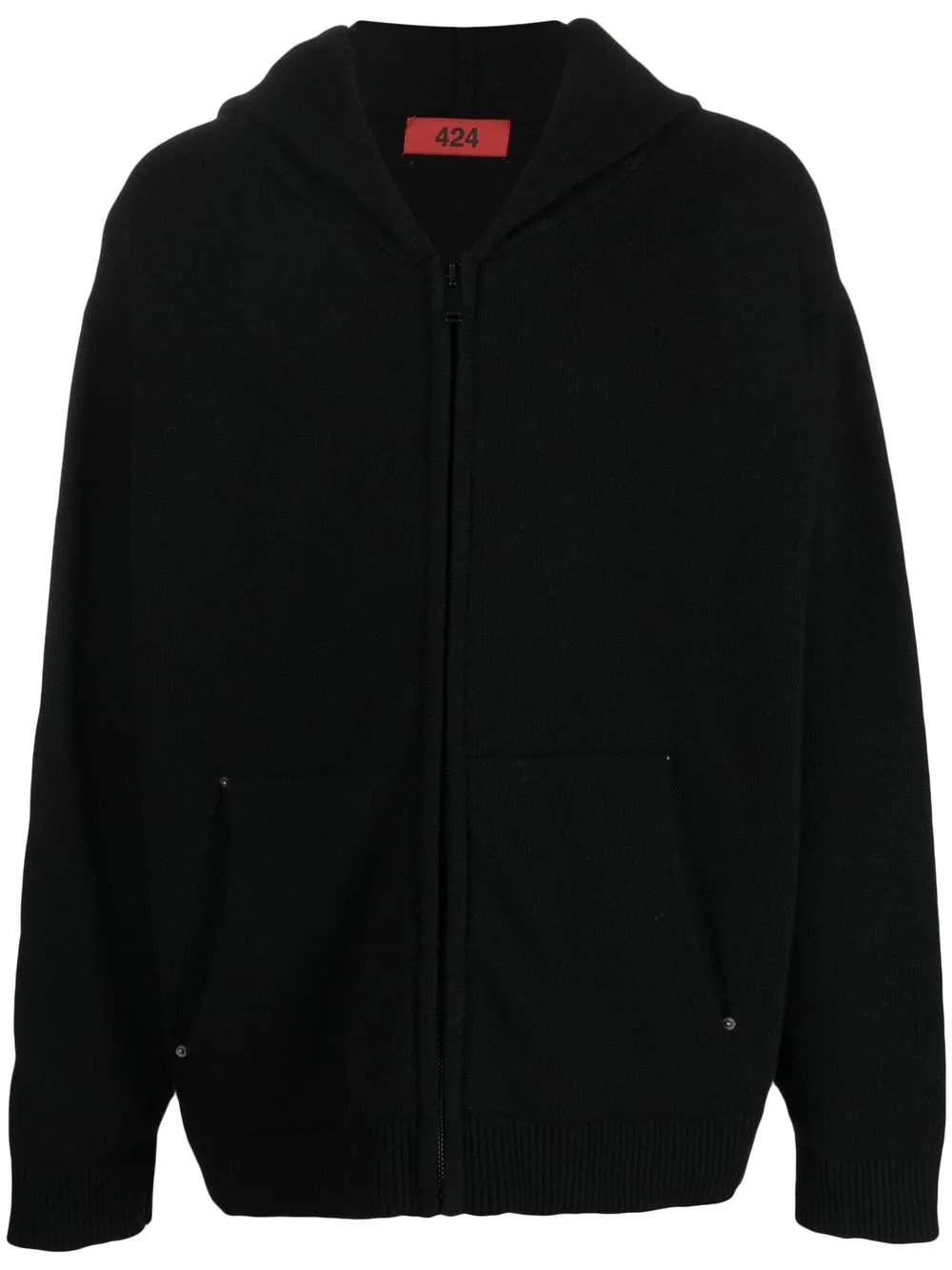 

424 hoodie con cierre - Negro