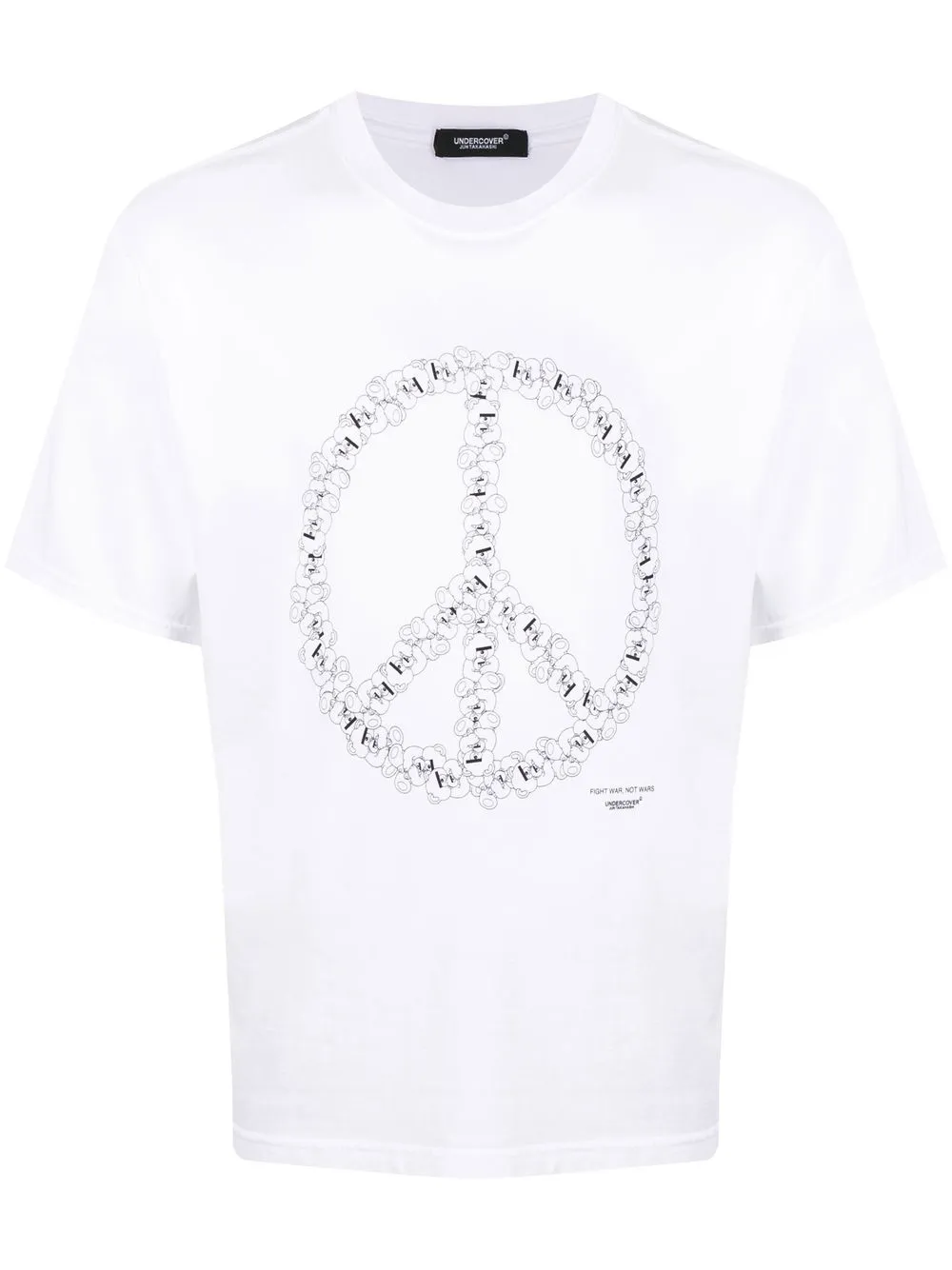 

Undercover Peace-logo print T-shirt - White