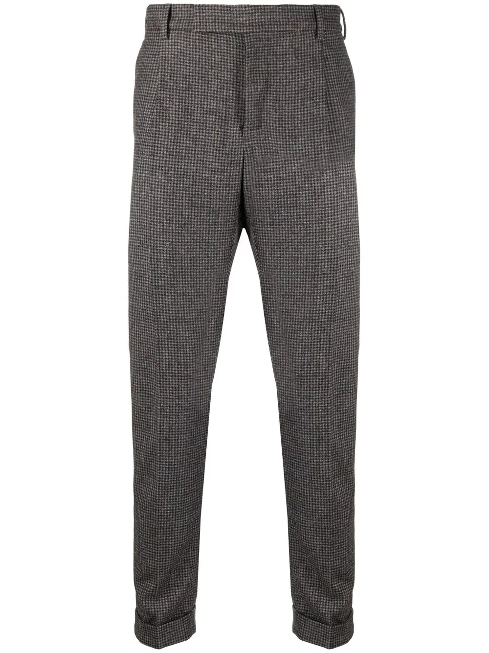 

PT Torino plaid-check cropped trousers - Grey