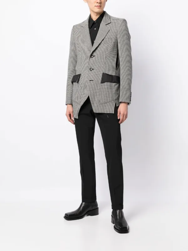 Sulvam Houndstooth Layered Blazer | Black | FARFETCH RO
