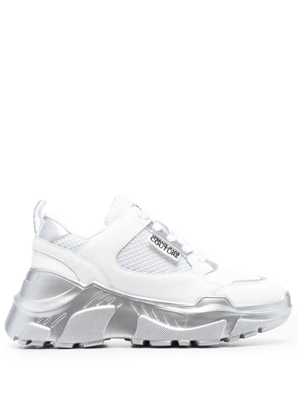 

Versace Jeans Couture tenis bajos con suela gruesa - Blanco