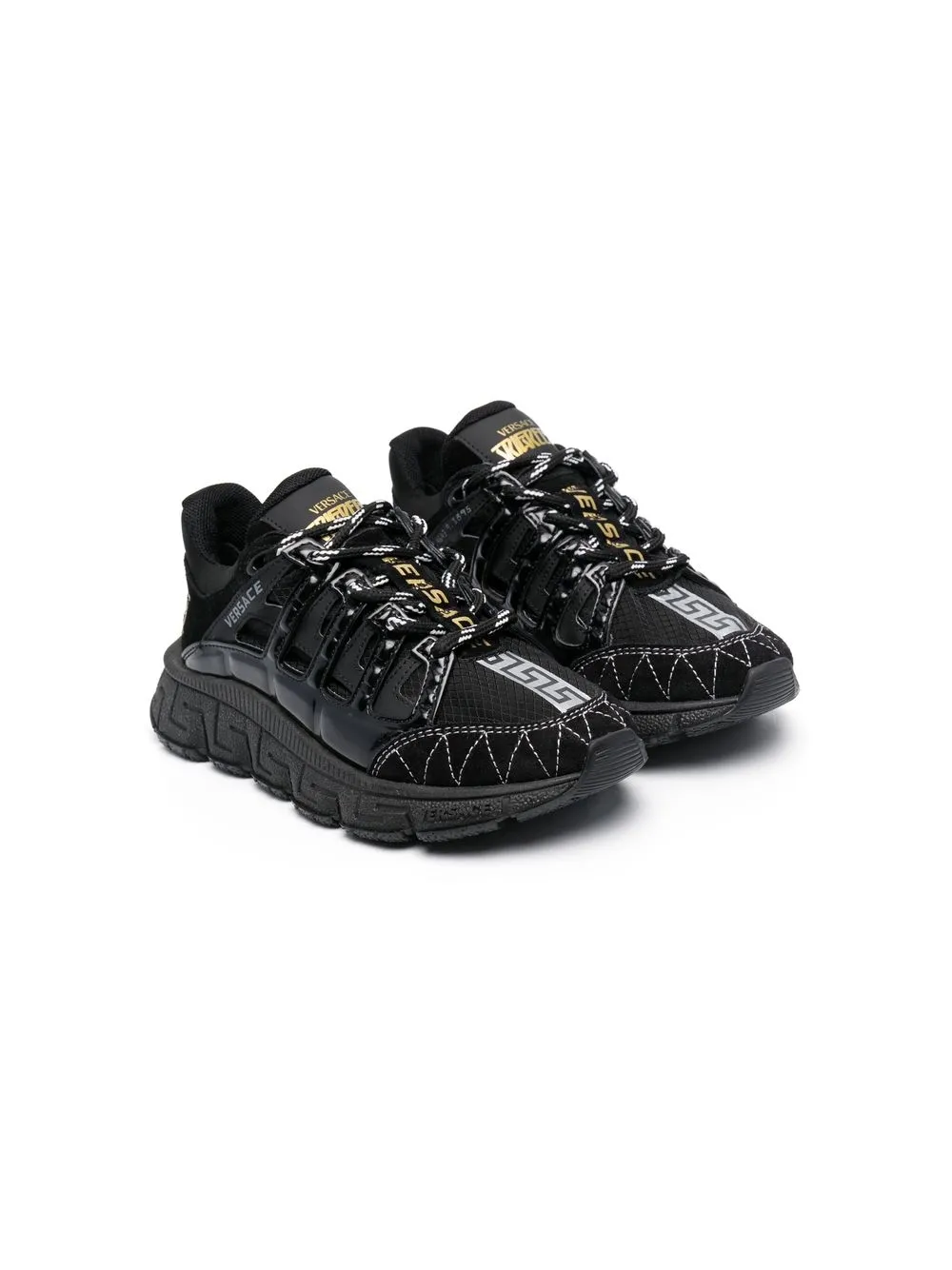 

Versace Kids tenis bajos Trigreca - Negro