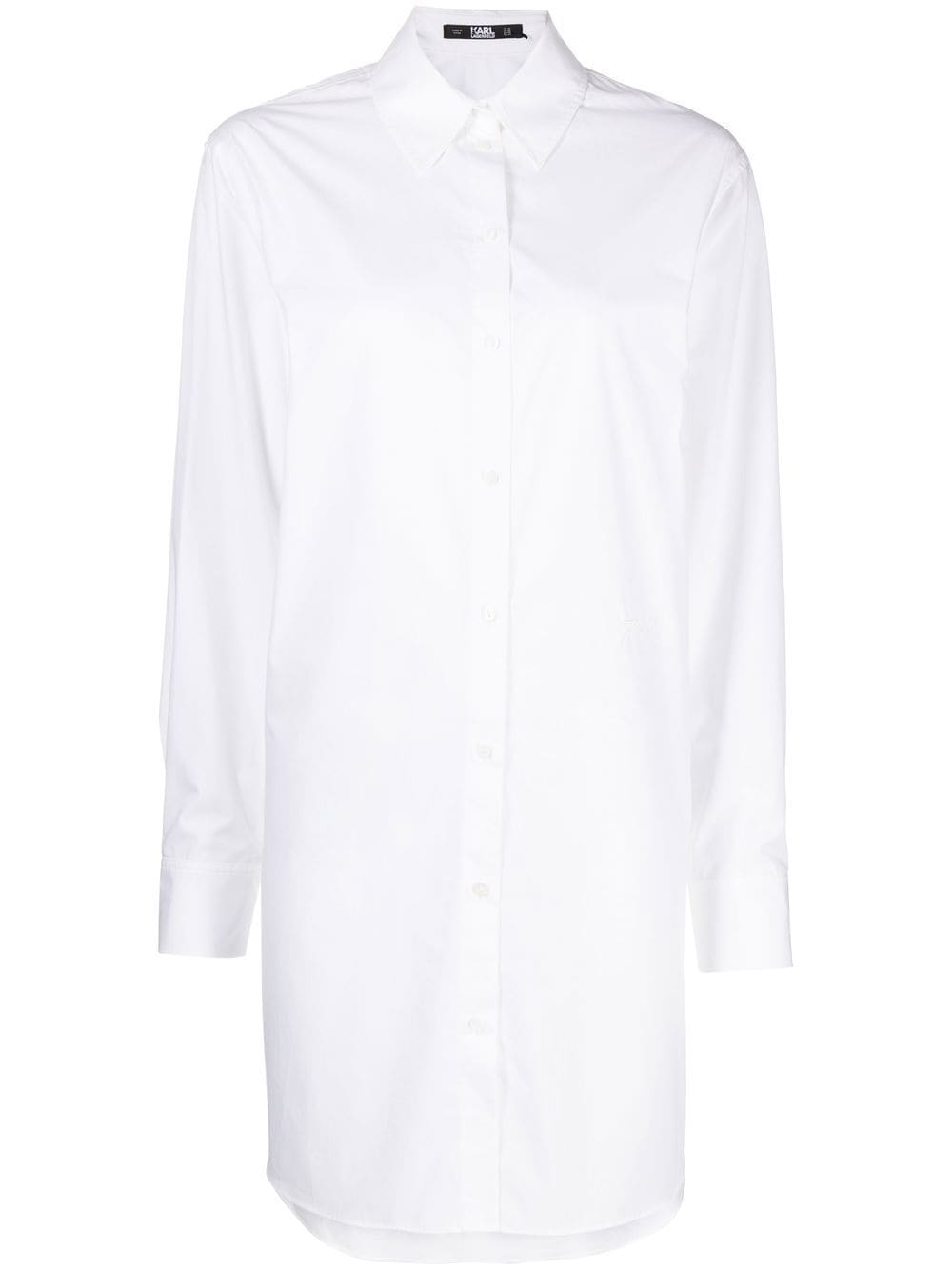 Karl Lagerfeld logo-embellished cotton shirt - White