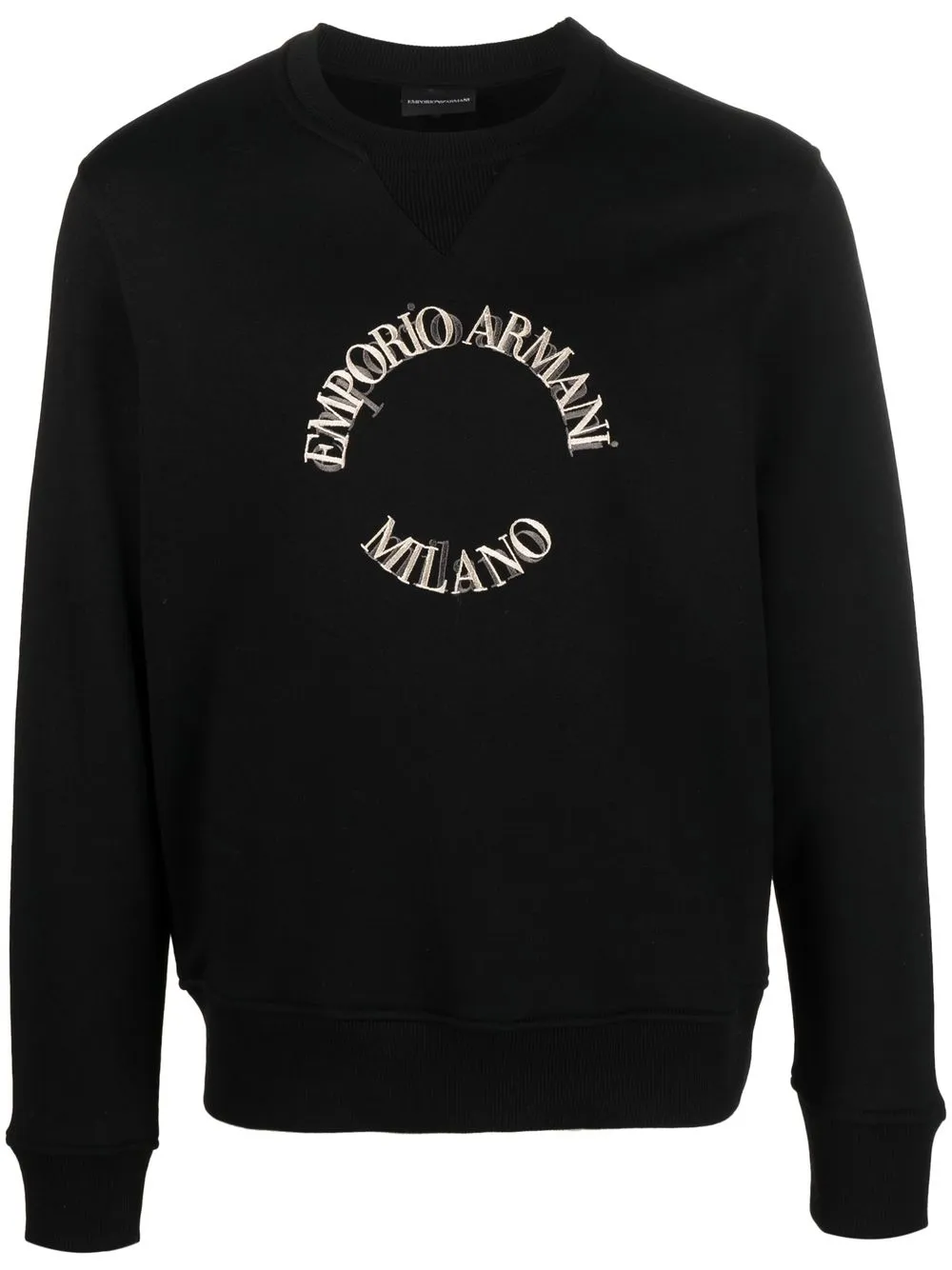 

Emporio Armani logo-print crew neck sweatshirt - Negro