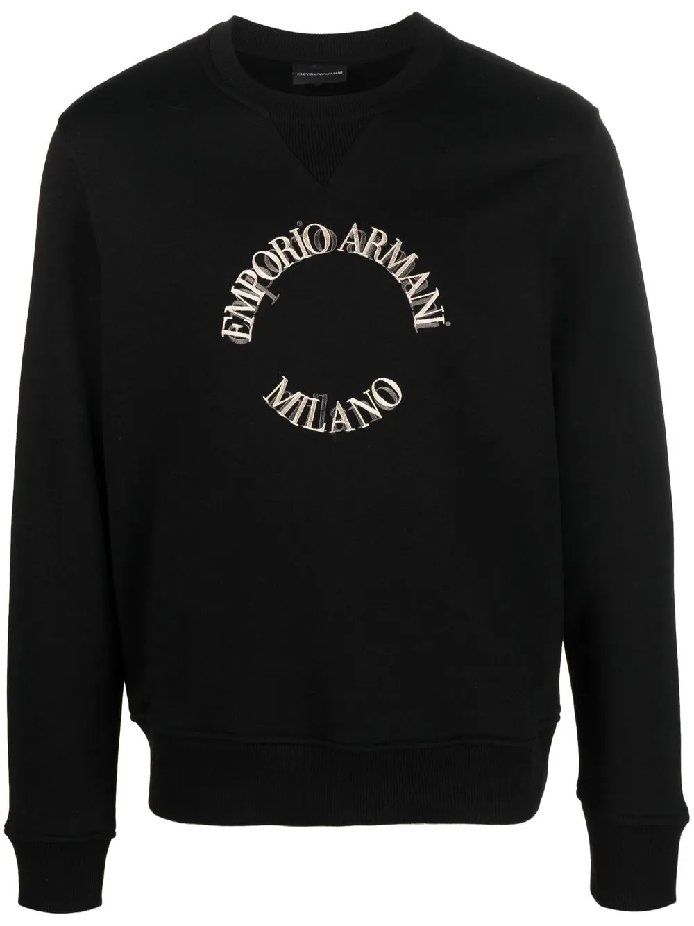 

Emporio Armani logo-print crew neck sweatshirt - Black