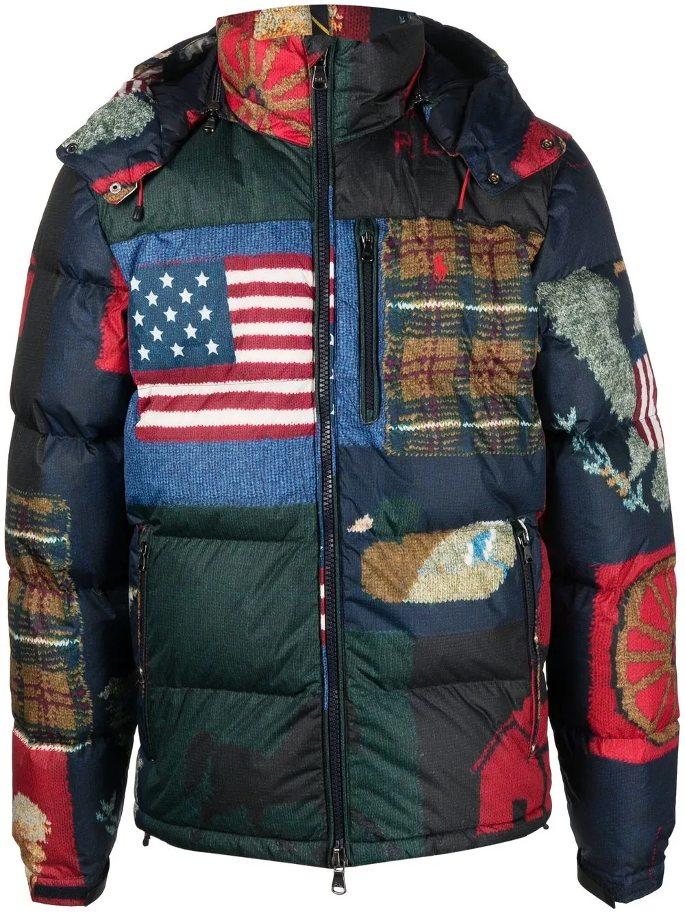 

Polo Ralph Lauren patchwork padded coat - Blue