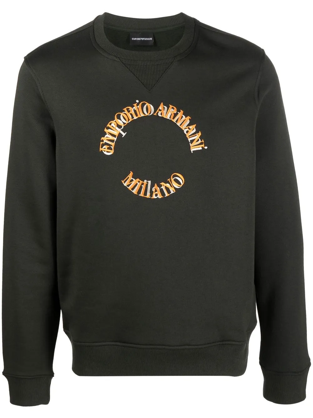 

Emporio Armani logo-print crew neck sweatshirt - Black