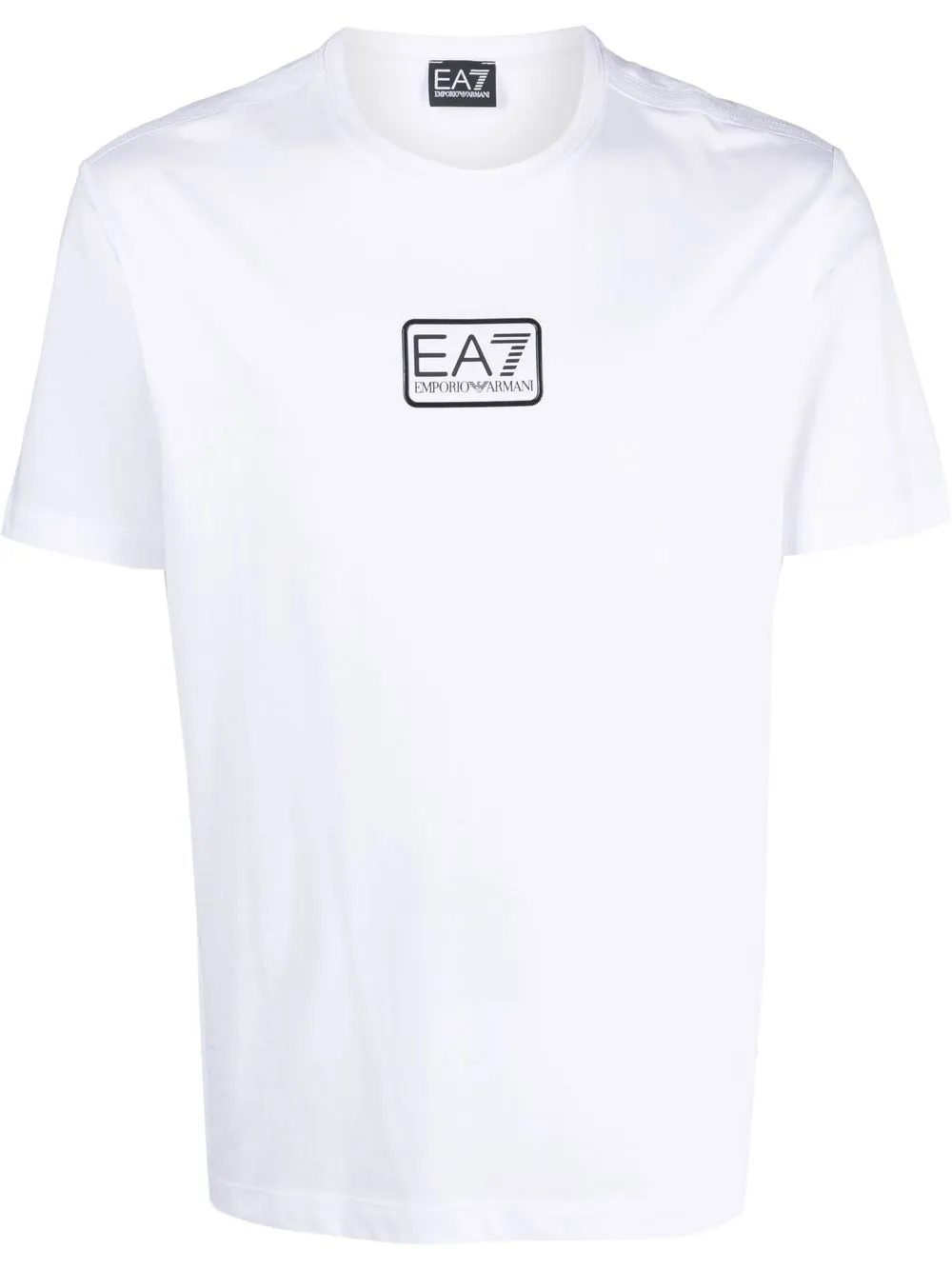 

Ea7 Emporio Armani playera con parche del logo - Blanco