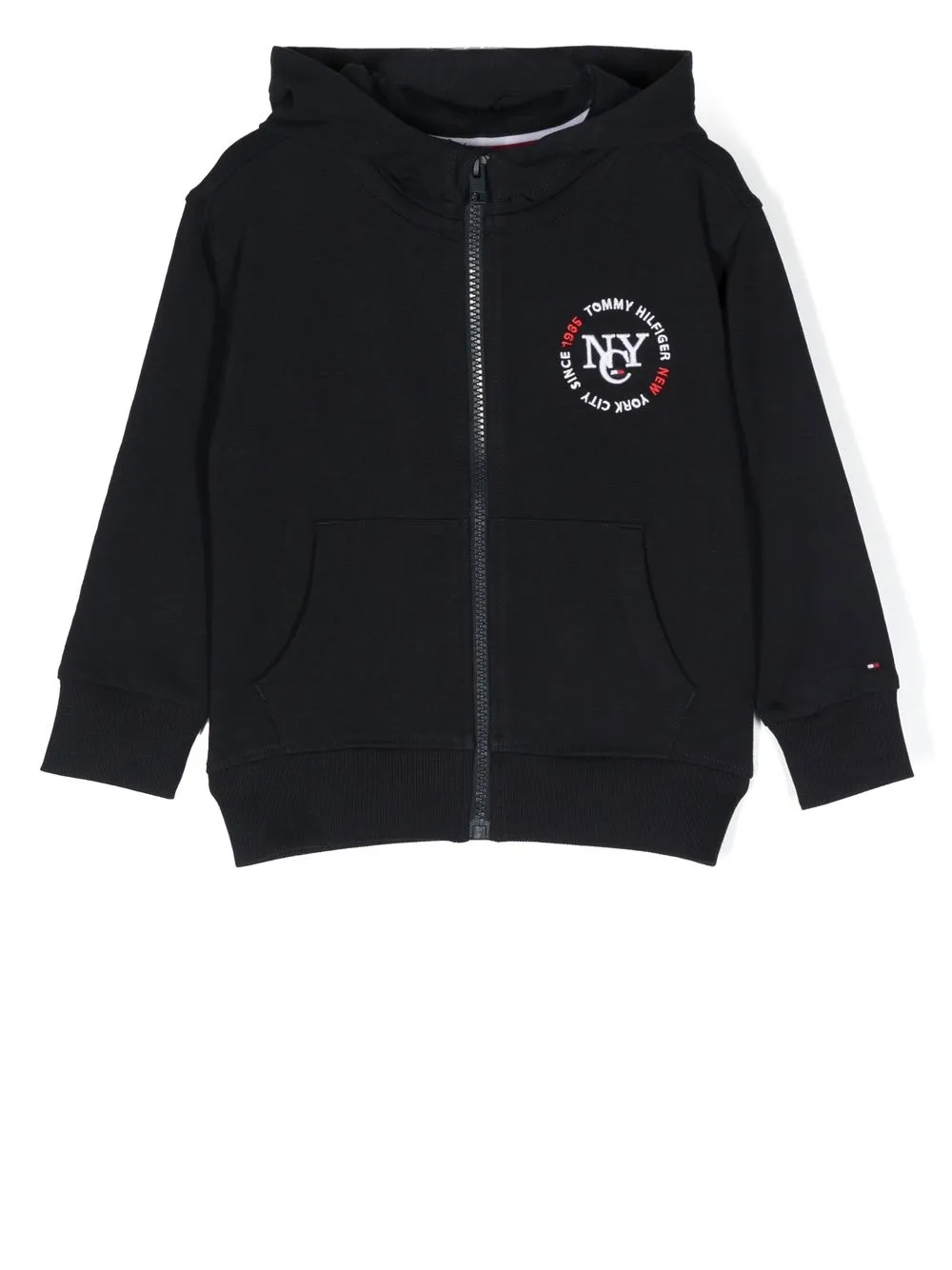 

Tommy Hilfiger Junior embroidered-logo zip-up hoodie - Blue