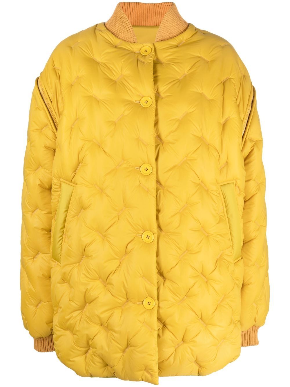 embossed-detail padded jacket