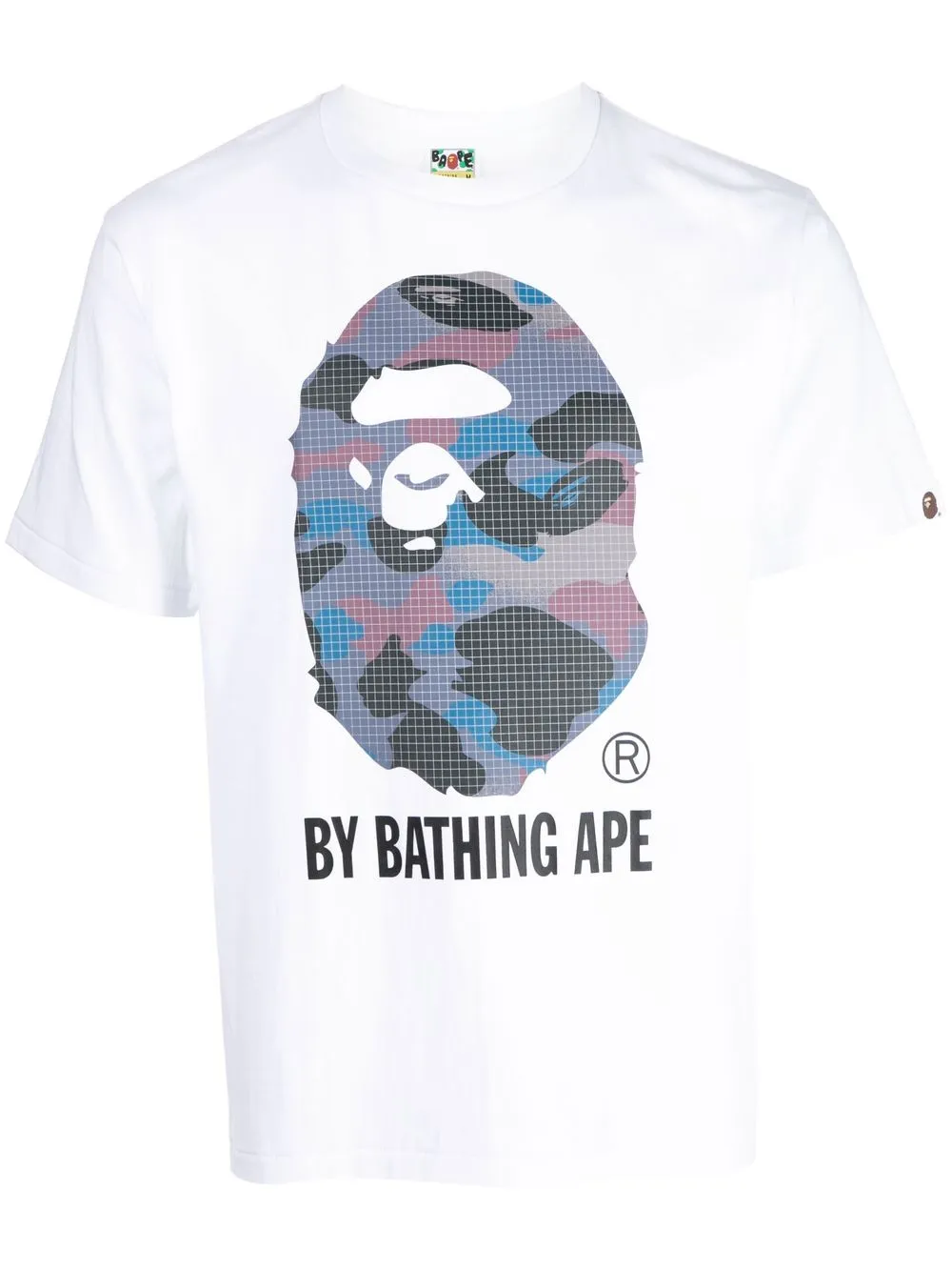 

A BATHING APE® playera con logo estampado - Blanco