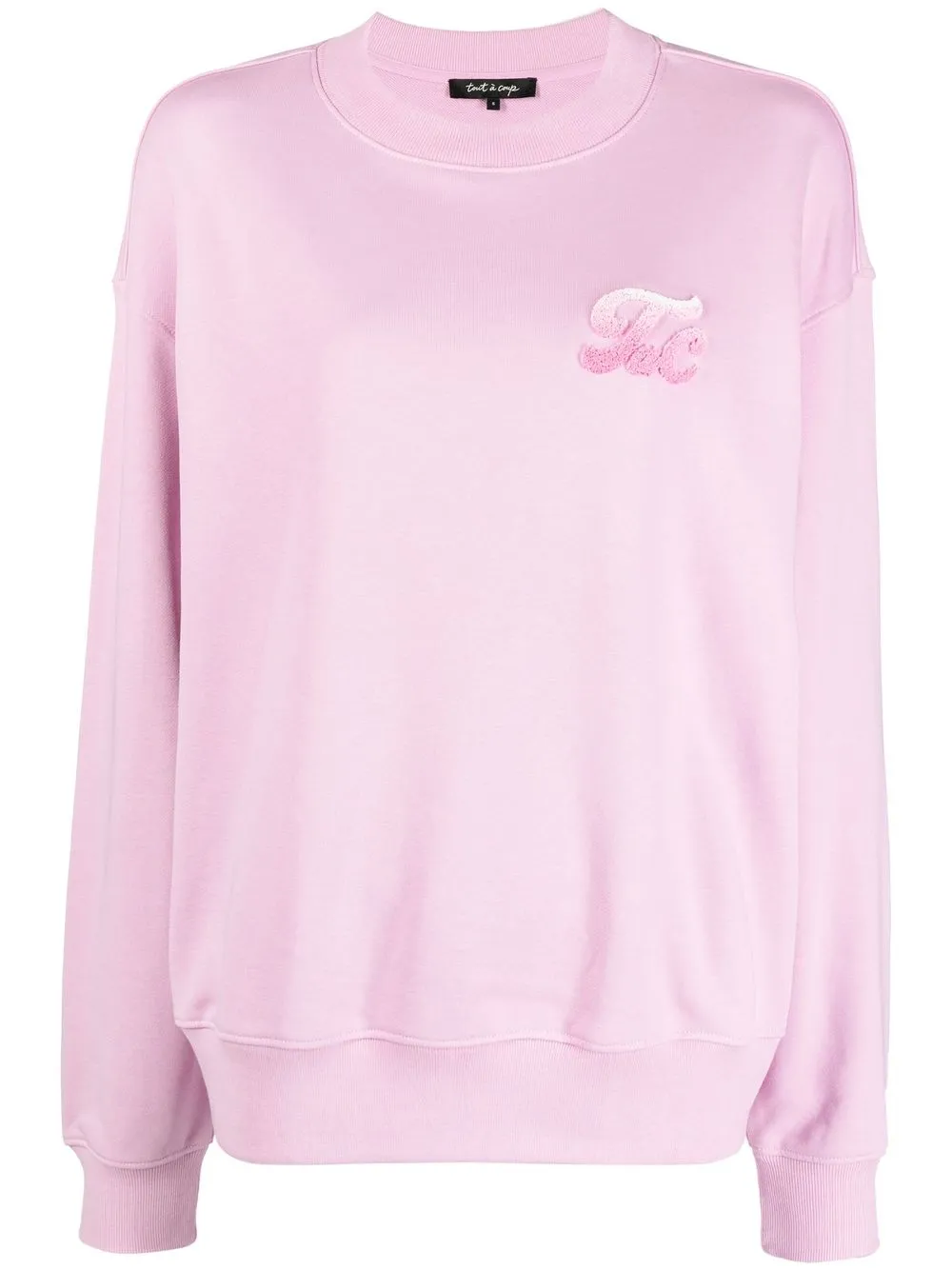 

tout a coup sudadera con parche del logo - Rosado