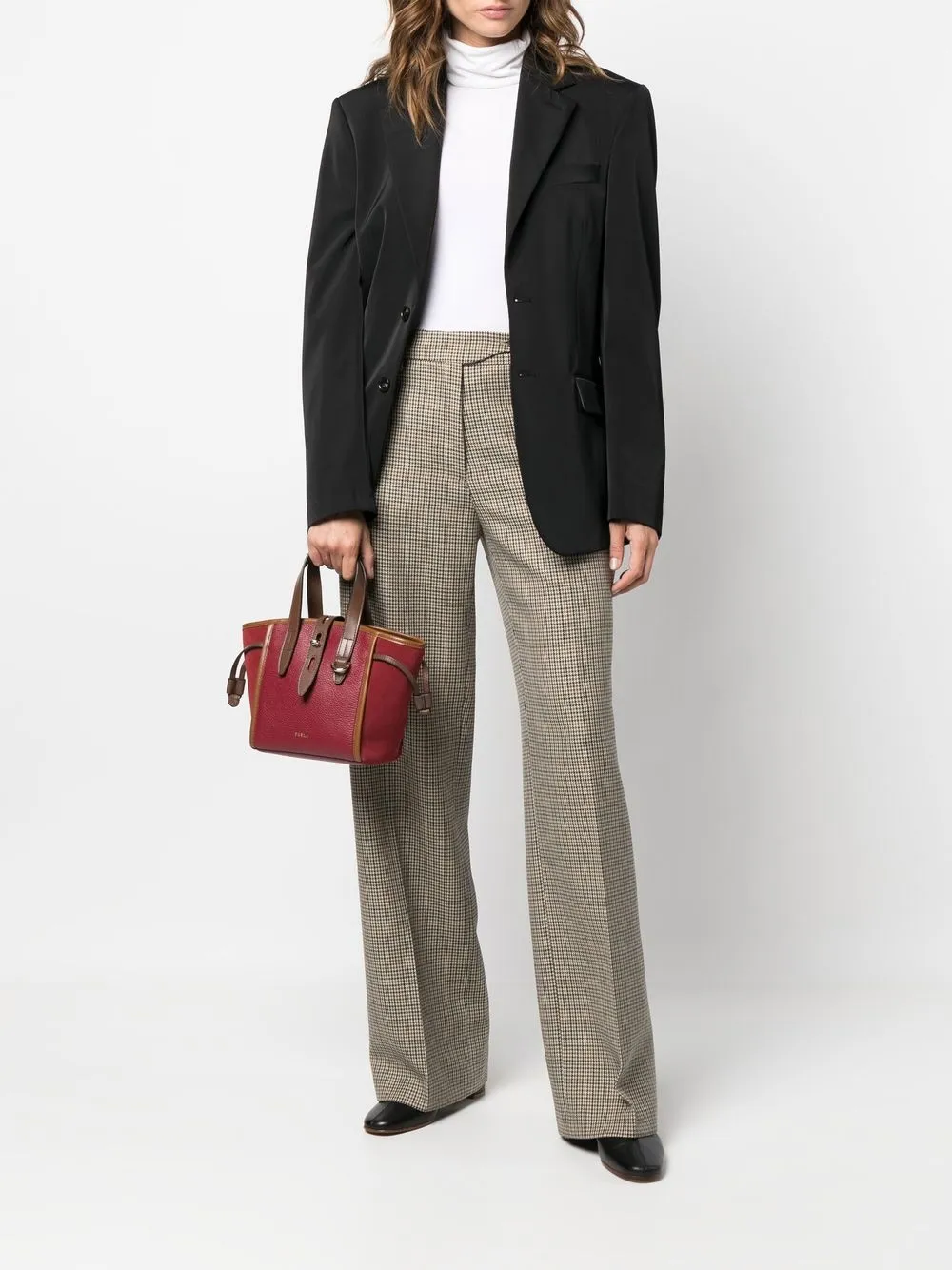  Nº21 Hose Mit Karomuster   Nude 