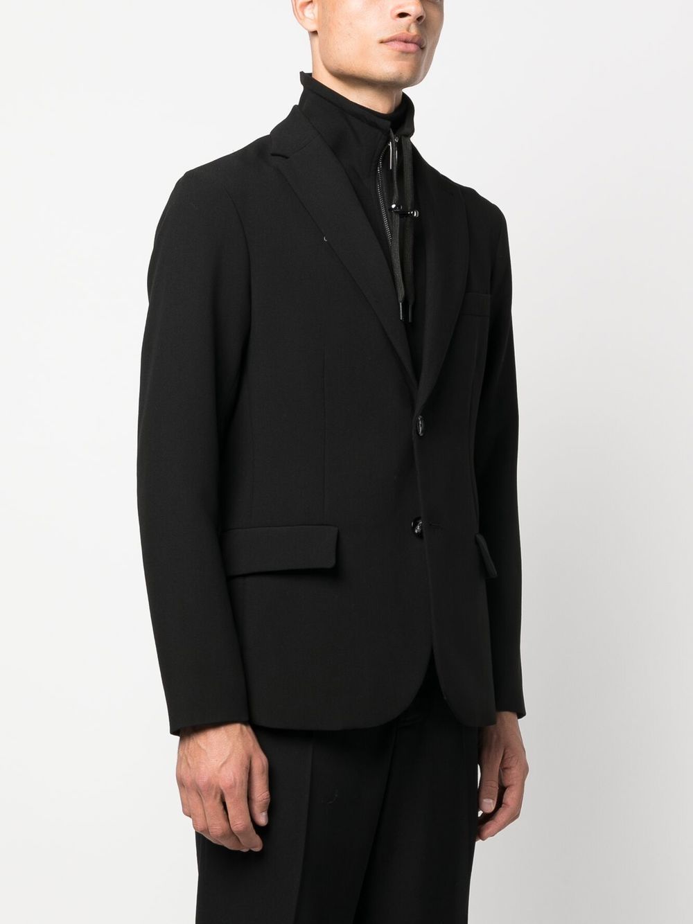 Emporio Armani Layered single-breasted Blazer - Farfetch