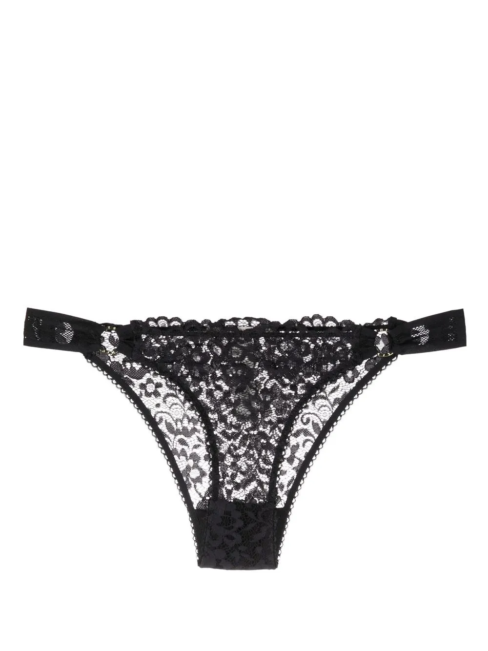 

Stella McCartney floral lace thong - Black