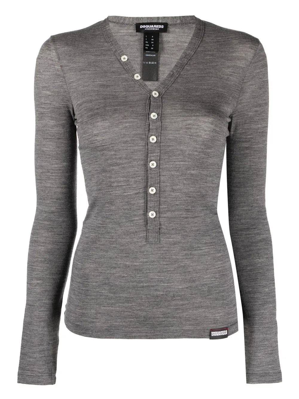 

Dsquared2 top de pijama con cuello en V - Gris