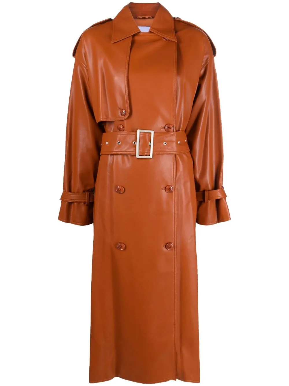 

STAND STUDIO Ivanna faux-leather coat - Brown