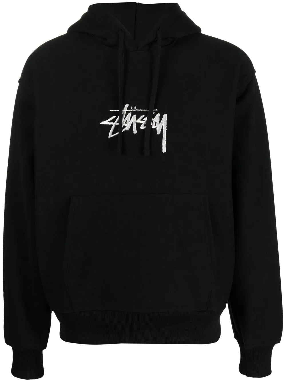 

Stüssy logo-print pullover hoodie - Black