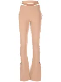 ANDREĀDAMO cut out-detail knitted flares - Neutrals