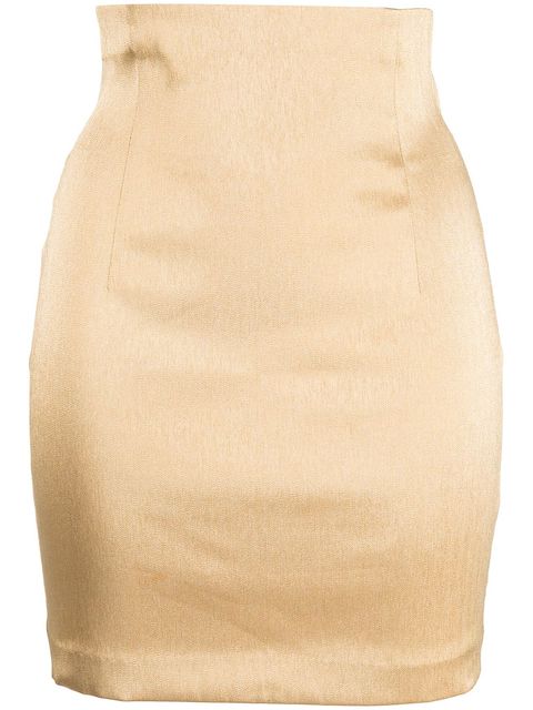 Dolce & Gabbana Pre-Owned 2000s metallic-threading fitted skirt