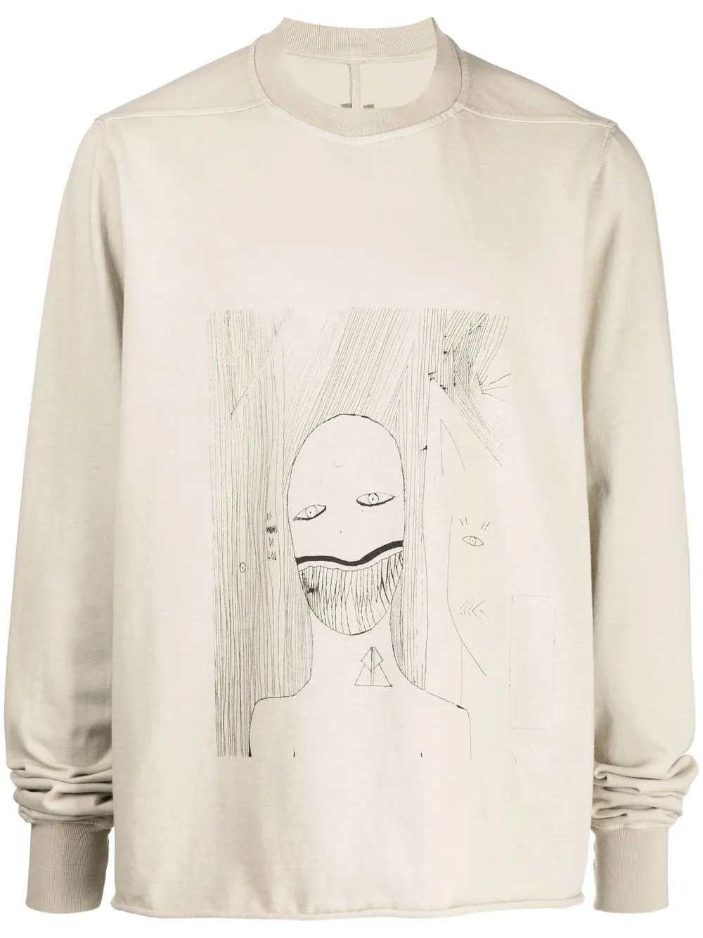 

Rick Owens DRKSHDW graphic-print long-sleeve sweatshirt - Brown