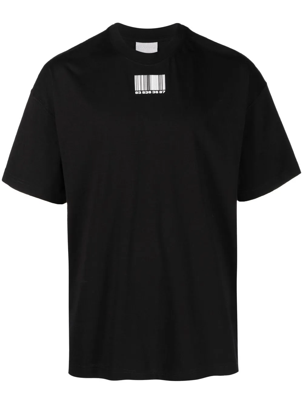 

VTMNTS playera con código de barras estampado - Negro