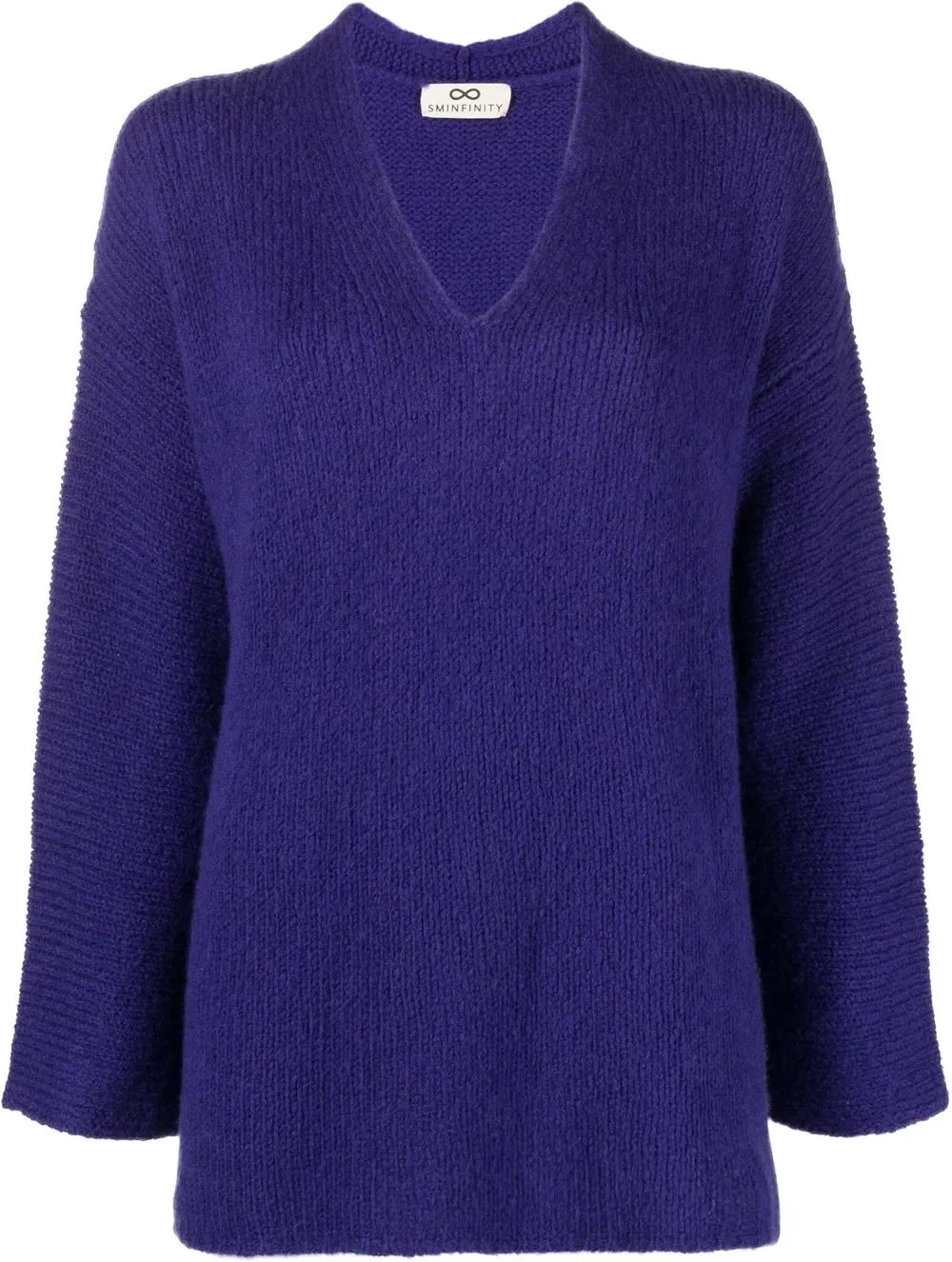 

SMINFINITY chunky-knit V-neck jumper - Purple