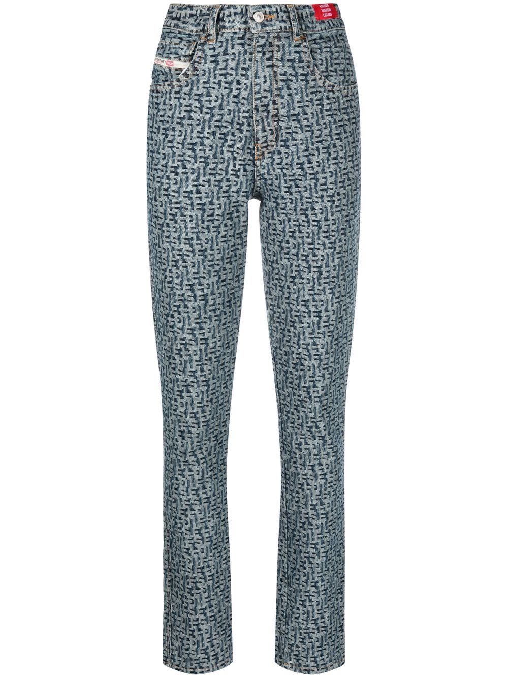 

Diesel graphic-print skinny jeans - Azul