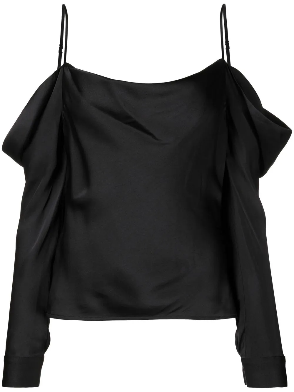 

L'Agence draped off-the-shoulder top - Black