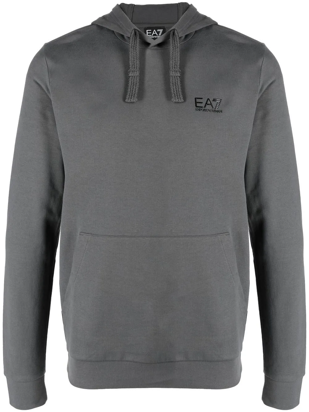 

Ea7 Emporio Armani logo-print cotton hoodie - Grey