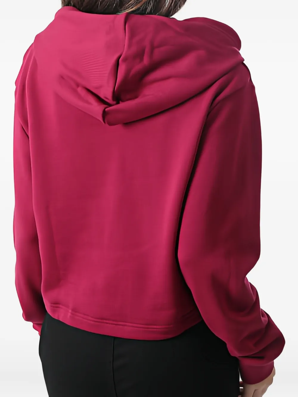 Adidas logo-embroidered hoodie - Rood