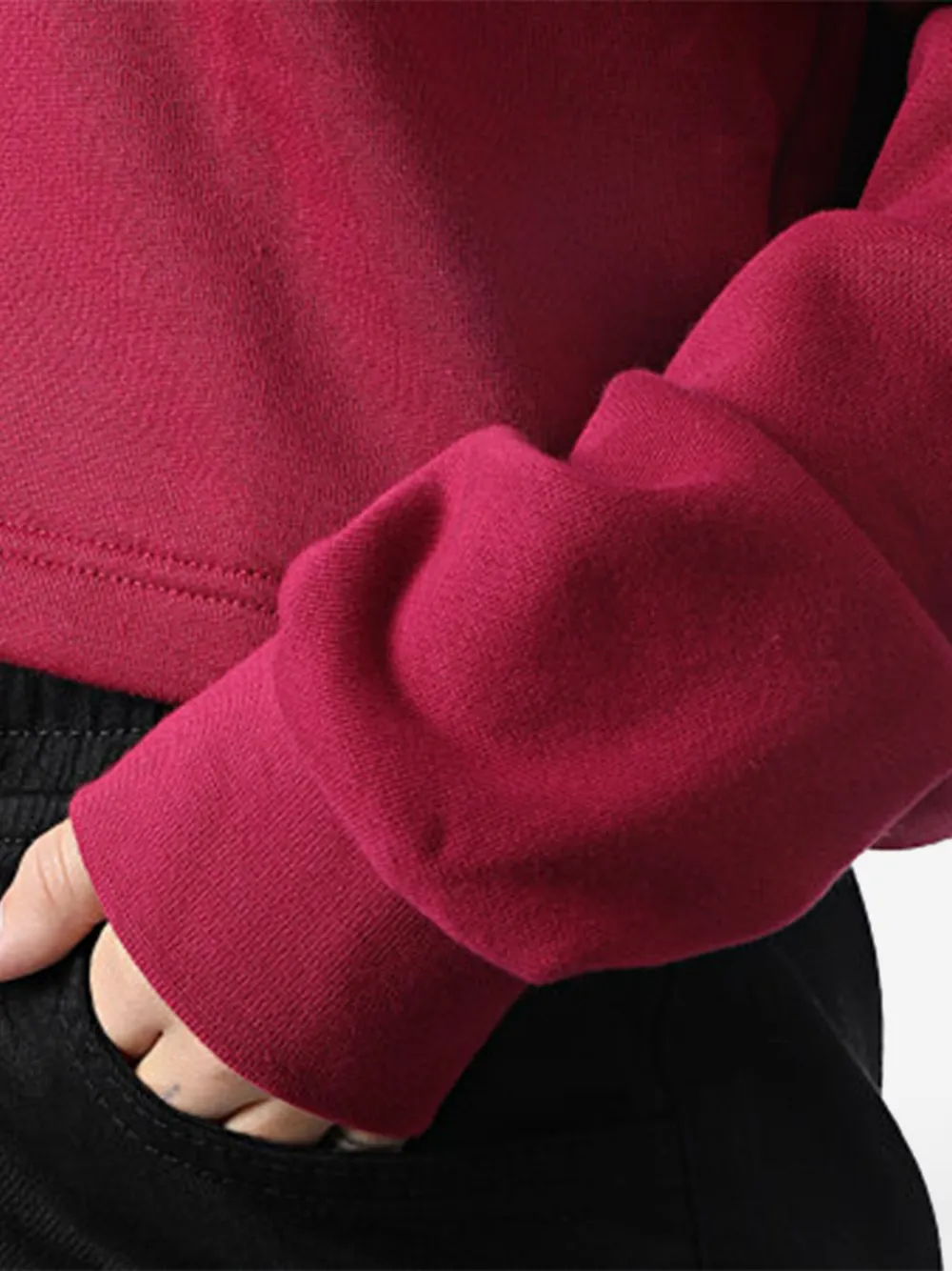 adidas logo-embroidered hoodie Rood