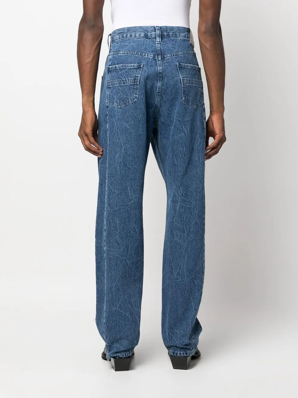 Namacheko crease-effect straight-leg Jeans - Farfetch