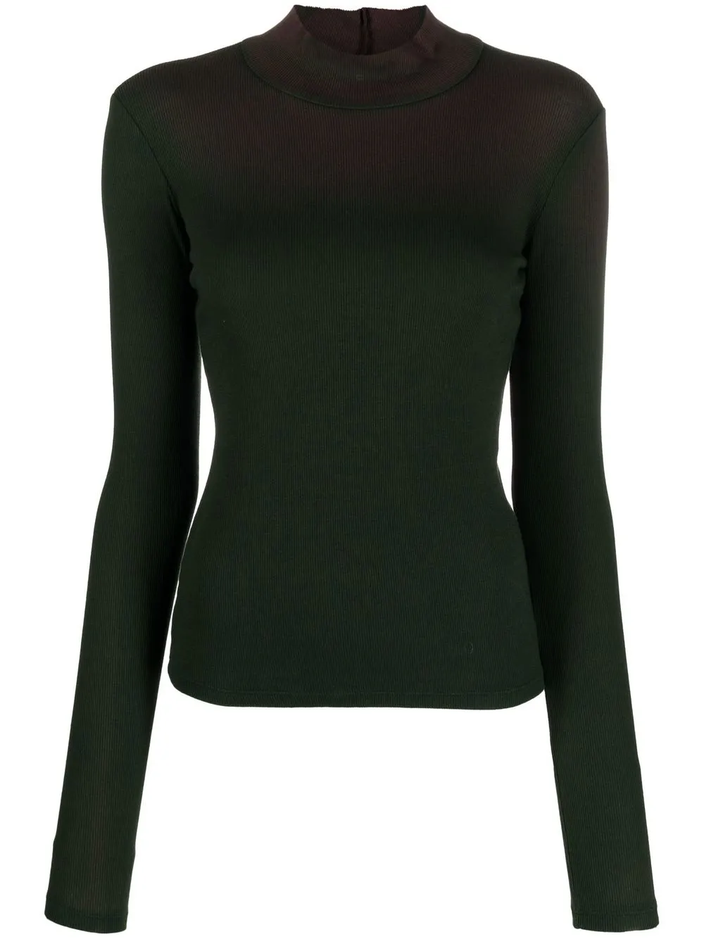 long-sleeve mock-neck jumper