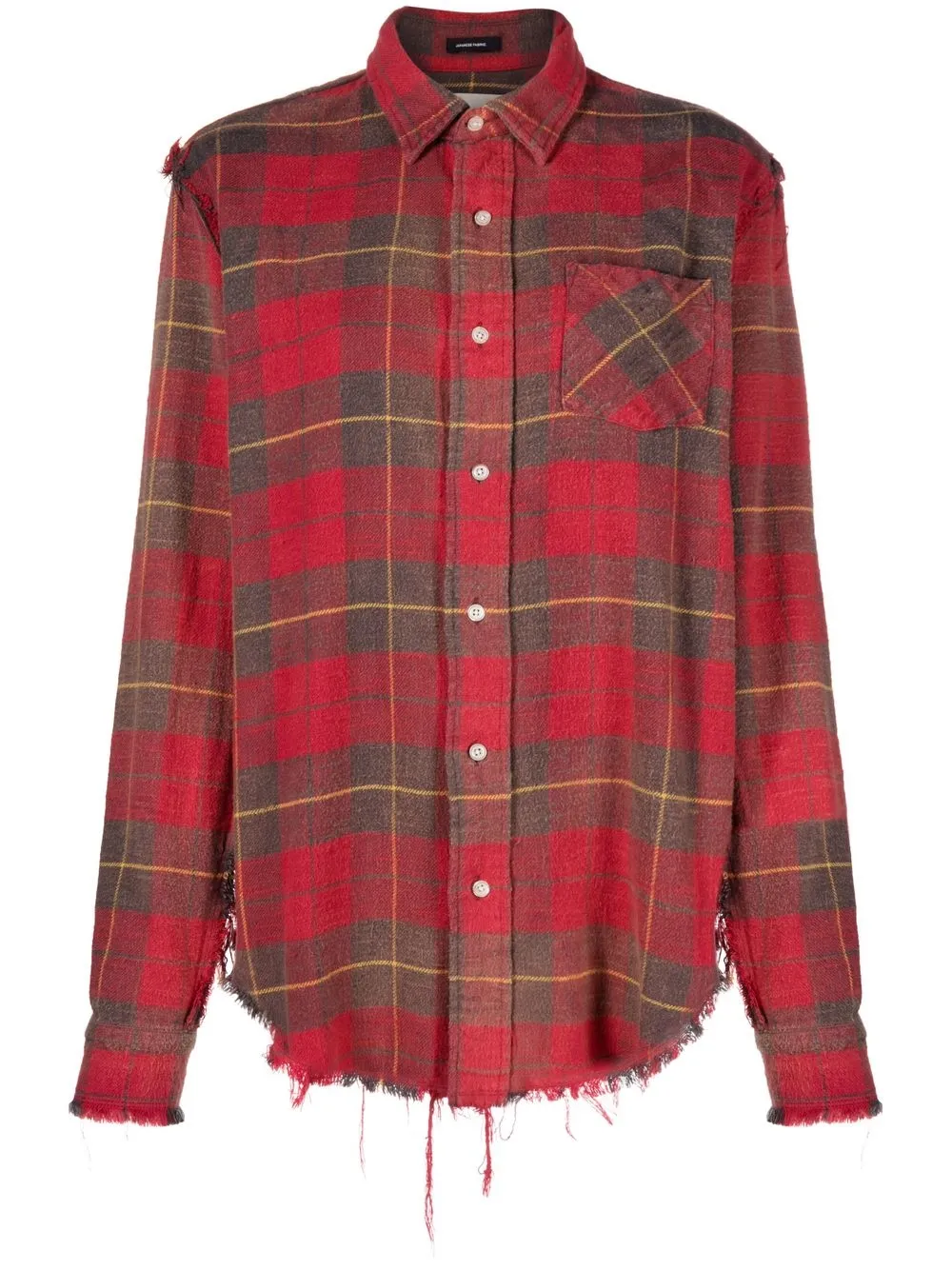 

R13 check-pattern long-sleeve shirt - Red