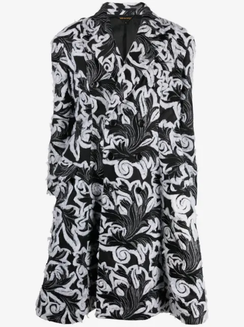 Comme Des Garçons manteau en jacquard à boutonnière croisée