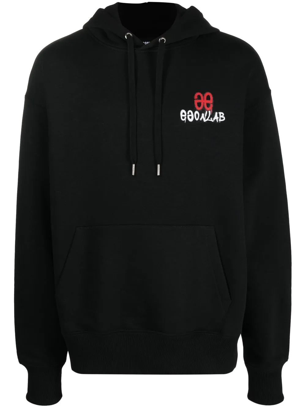 

EGONlab. logo-print long-sleeve hoodie - Black