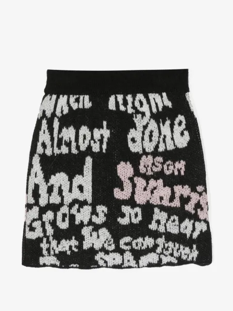 MSGM Kids intarsia-knit midi skirt