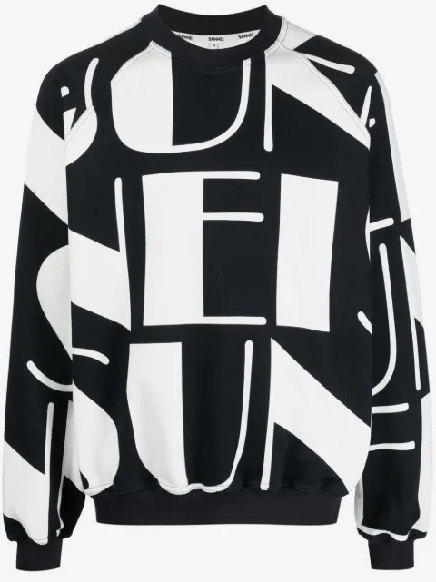 Sunnei logo-print long-sleeve sweatshirt 