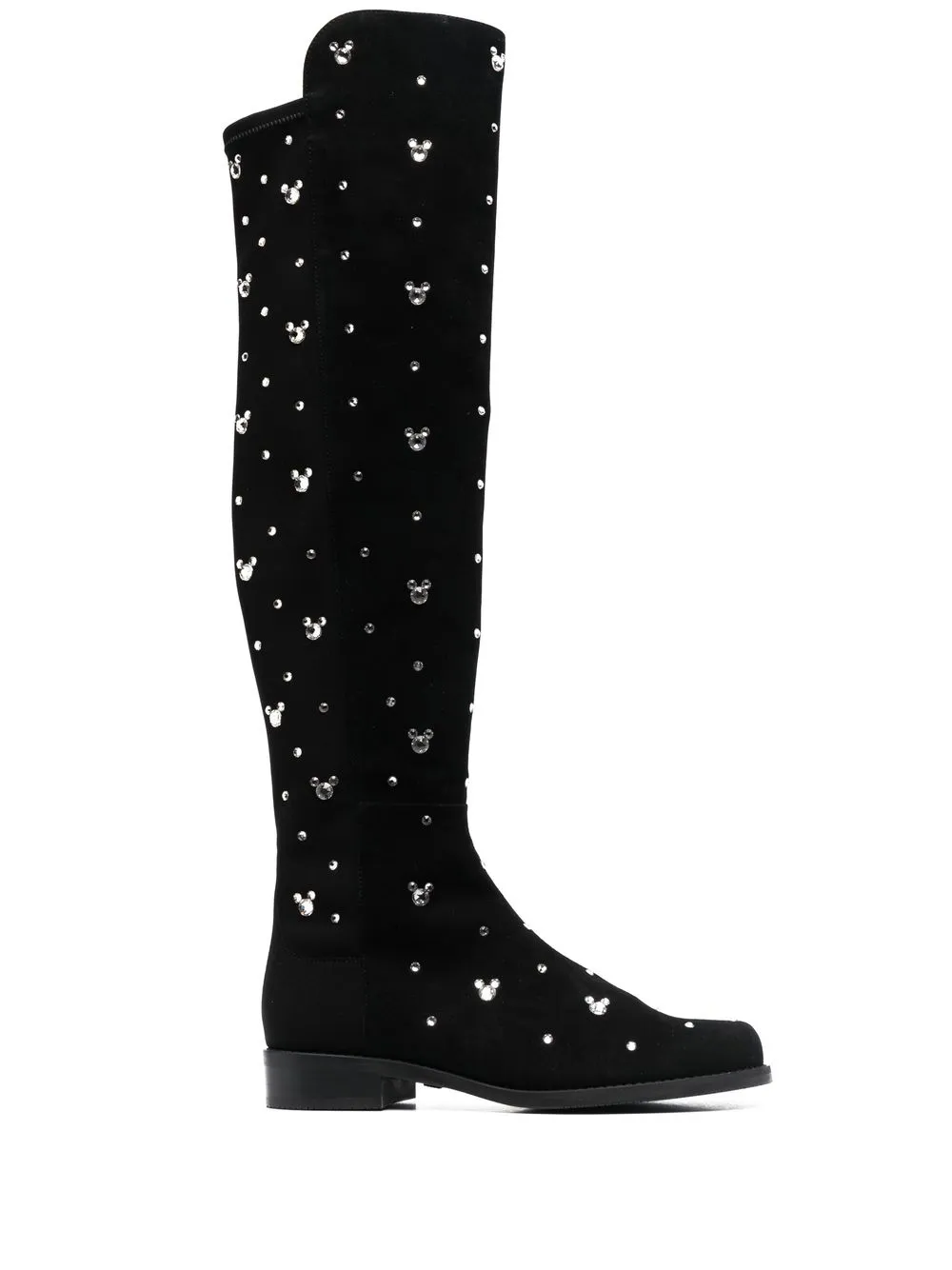 

Stuart Weitzman crystal-embellished 35mm boots - Black