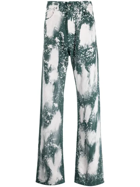 DARKPARK paint splatter wide-leg jeans