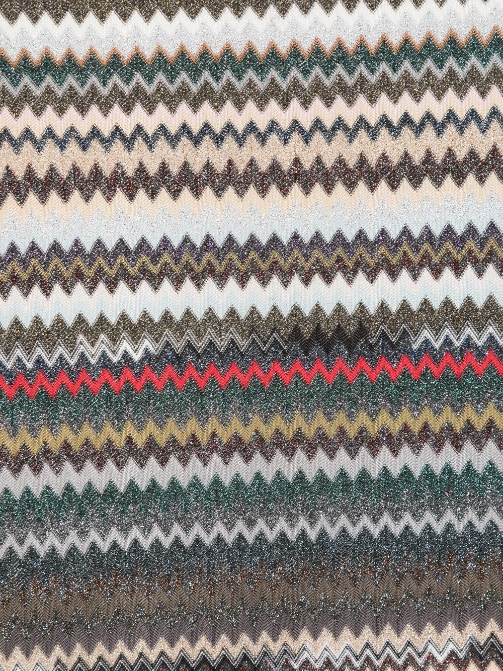 Shop Missoni Glitter Zigzag-knit Scarf In Weiss